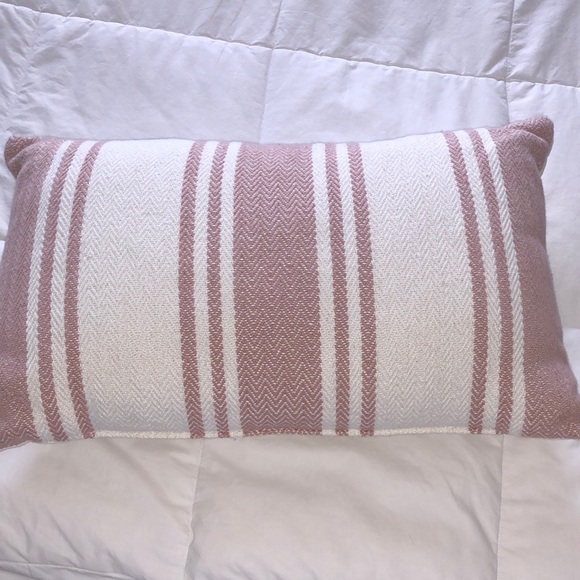 Cute pink and white throw pillow! - Picture 1 of 2